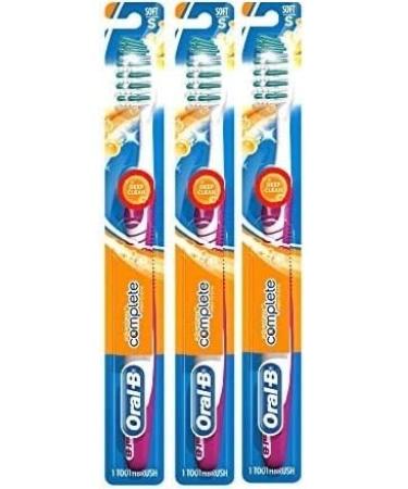 Oral-B Complete Deep Clean Toothbrush 35 Soft (Colors Vary) - Pack of 3