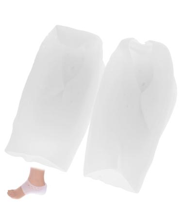 Silicone Shoe Pads Gel Height Extenders Heel Lift Pads Silicone Heel Insert Invisible Height Increase Insole Silicone Heel Lift Socks Mens Cup Women's for Shoes White Heel Stickers White Size 8