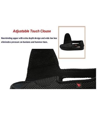 Men's Wide Width Open Toe Diabetic Recovery Slippers - Adjustable Orthopedic Walking Shoes for Foot Relief - Non-slip Arthritis Edema House Shoes - 7 Wide Black - Buy Online on GoSupps.com