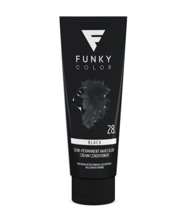 FUNKY COLOR BLACK 28 semi-permanent hair coloring semi-permanent hair color. (28 colors).