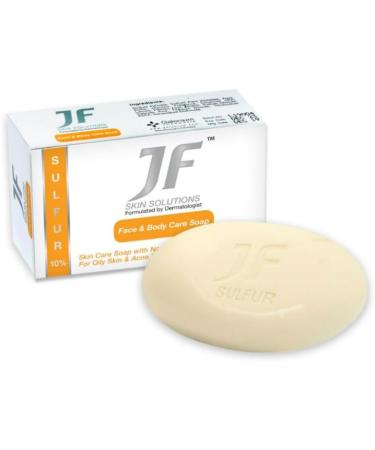  ALIBOOSTER JF Sulfur Soaps - Face & Body Care - Ideal for Oily & Acne-prone Skin - Purifying Cleanser 100g (Pack of 2) - Buy Online on GoSupps.com