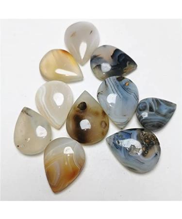 Crystal Rough Crystal 10 Pieces Natural Gemstone Power Stone Carving Jewelry Shape Pendant Quartz Crystal Gift Reiki Agate Suitable for Home Office Decoration