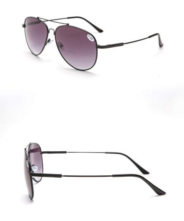 PLOPLO Bifocal Unbreakable Frame Sunglasses with Gradient Lens UV400 - Stylish Reading Glasses in Black Gray (2.5x) for Ultimate Vision Comfort - Buy Online on GoSupps.com