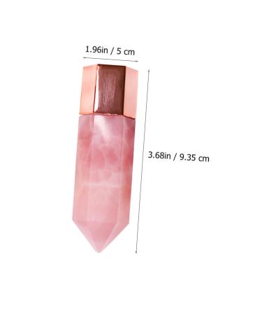 FRCOLOR 2 Pcs Mini Massage Essential Oil Roller Bottles & Facial Scraping Tool Pink Gemstone Perfume Sample Vials (9.35x5cm) - Perfect for International Shipping - Buy Online on GoSupps.com