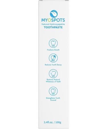 MYOSPOTS Hydroxyapatite Toothpaste - Whitening & Sensitive Care Reinvented Oral Health with HYDROXYAPATITE Natural Flavors Fluoride & Sodium Lauryl Sulfate Free (Mint) - Buy Online on GoSupps.com