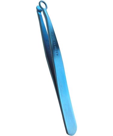 Made in Korea RINOCOS Hand-Made Nose Hair Clippers with Round-Tipped for Trimming and Grooming - Nose Hair Trimmer, Surgical-Grade Stainless Steel, Nasal Clippers, Painless, Rust-Resistant (Blue) Aqua Blue
