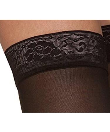 Buy SIGVARIS Women’s Sheer 780 Open Toe Thigh-Highs 20-30mmHg - Small Long - Black | International Shipping Available - Buy Online on GoSupps.com