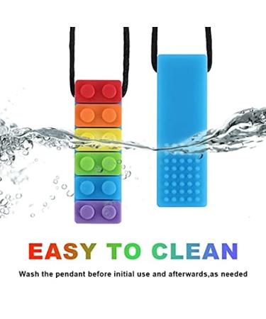 Seeway Rainbow Chew Necklace 5 Pack - BPA Free Silicone Chewelry for Sensory Kids with Autism, ADHD, Anxiety - Oral Motor Aids & Sensory Toys - Buy Online on GoSupps.com