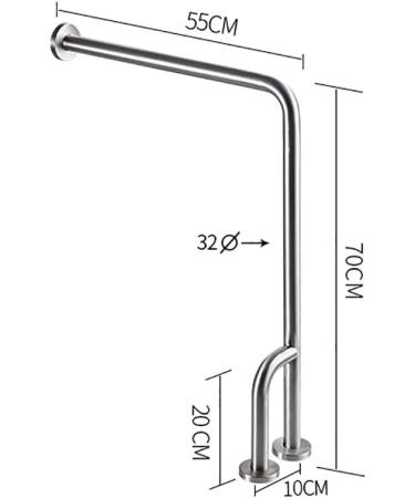 Bathroom Grab Bar Safety Support Rail Stainless Steel Shower Curved Grab Bar Wall Mounted Handrail Bracket Bathroom Balance Handle Restroom - Buy Online on GoSupps.com
