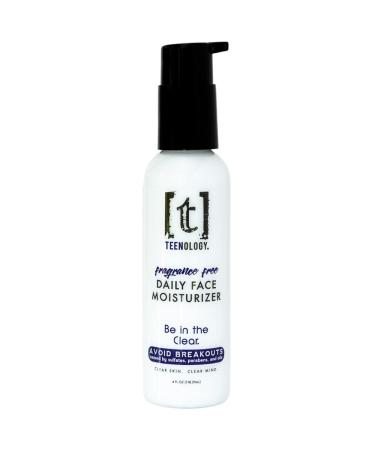 Teenology Fragrance Free Face Moisturizer for Teens - Avoid Acne and Breakouts - 4 Ounce