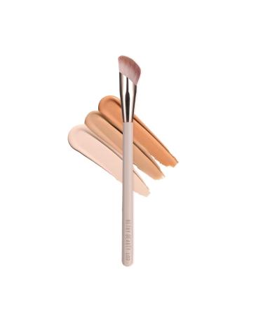 Bethy Beauty Angled Under Eye Concealer Brush Finger Shape Nose Contour Makeup Brush for Liquid and Cream Blending and Diffusing Small Foundation Brush Cosmtic Tool Smooth Canvas