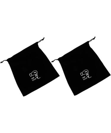 OHPHCALL 4 Pcs Velvet Bag Hair Tool Travel Bag Hair Dryer Bag for Travel Hairdryer Bag Blow Dryer Bag Flannel 30.00X26.00X0.50CMx2pcs Blackx2pcs - Buy Online on GoSupps.com