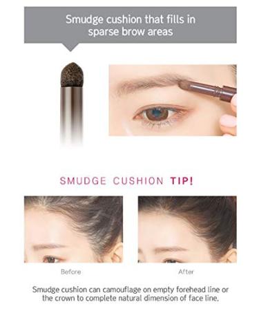 BOM 3 in 1 Triple Edge Eyebrow Pencil - Waterproof Long Lasting Dark Brown #02 with Blender & Spoolie - Shop Internationally - Buy Online on GoSupps.com