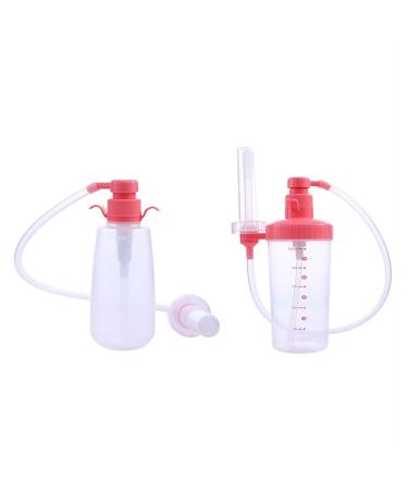 Hmxseu vaginal shower removable enema with scale anal rinsing transparent inlet syringe intimate shower anal toys. Silicone intestinal cleaning shower pump bottle (350ml)