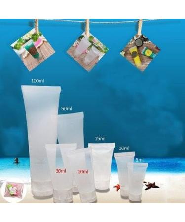 20PCS 15ml/20ml/30ml/50ml/100ml Clear Empty Refillable Plastic Soft Tubes Cosmetic Sample Bottles Jars Makeup Travel Containers for Lip Balms Lip Gloss Shampoo Shower Gel Body Lotion (20ml) - Buy Online on GoSupps.com