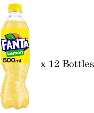 Generic 12 x Fantta Lemon 500ml - Sparkling Lemon Fruit Drink with Sugar and Sweeteners - Buy Online on GoSupps.com