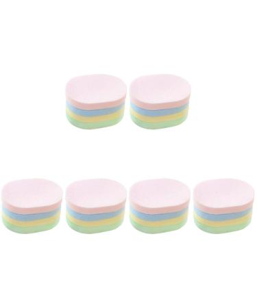 FRCOLOR 24 Pcs Powder Puff Makeup Removal Sponge Pad Cosmetic Powder Pad Bath Loofah Facial Face Exfoliation Sponge for Cleaning Bath Scrubber Compression Cleaning Pad Miss 1 Count (Pack of 1) Colorfulx3pcs