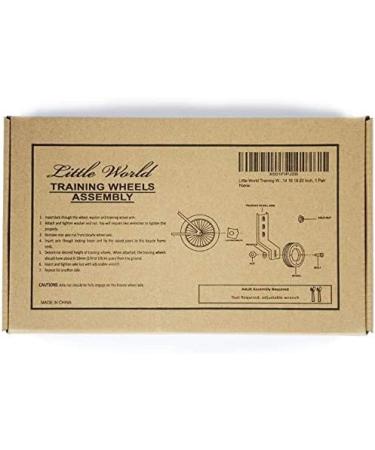 Little World Heavy Duty Rear Bicycle Stabilizers - 1 Pair, Silver - Fits 14-18 inch Bikes - Stronger Version - Buy Online on GoSupps.com