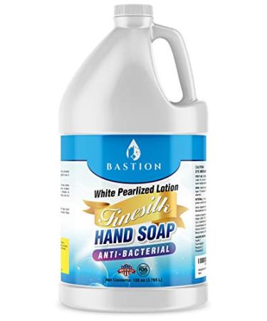 Antibacterial Finesilk White Pearlized Lotion Liquid Hand Soap: Bulk Refill Jug. PH Balanced Ultra-Strength. Made In USA (Finesilk  Gallon) Finesilk 128 Fl Oz (Pack of 1)