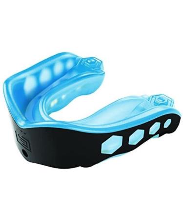Shock Doctor Gel Max Mouth Guard, Heavy Duty Protection & Custom Fit, Adult & Youth Non-flavored Blue/Black Adult