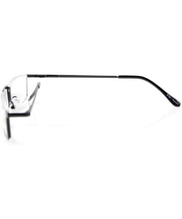 Eyekepper Quality Metal Half Rim Reading Glasses - Black +1.25 | Stylish Spring Hinge Specs for Comfortable Reading - Ship Worldwide - Buy Online on GoSupps.com