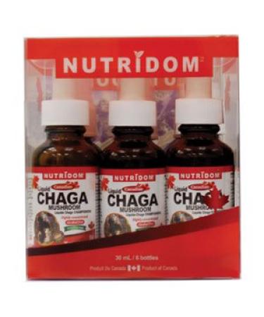 Nutridom Liquid Chaga mushroom (6x30ml bottles)