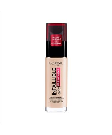 L'Or al Paris Liquid Foundation Full Coverage Lasting Wear With Vitamin C and SPF 25 Infallible 32H Fresh Wear 15 Porcelain 15 30 ml (Pack of 1) - Buy Online on GoSupps.com