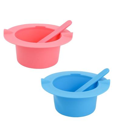 2Pcs Non-Stick Wax Pot Silicone Bowl Replacement Silicone Wax Warmer Liner for Wax Warmer Reuse Wax Melt Warmer Liner With 2Pcs Silicone Spatulas For Hair Removal