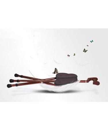 Walking Stick Tripod Folding Lightweight Aluminium Cane Seat Height Adjustable Walking Stick with Seat Non Slip Crutch Abduct Brown - Buy Online on GoSupps.com