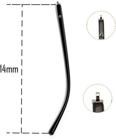 Ygnjh Replacement Glasses Legs | Matt Black Plastic & Brass Bracket | 1 Pair for Glasses Repair - Buy Online on GoSupps.com
