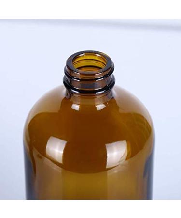 500ml Refillable Bernstein Glass Shampoo & Shower Gel Bottle with Plastic Pump - Ideal Packaging for Cosmetics & Bathroom Soaps - Buy Online on GoSupps.com