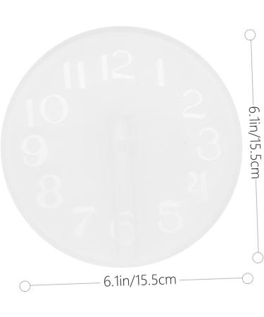 NUOBESTY 1pc Moulds Ornament Mold Wall Crystal Manual Home Epoxy Craft Diy Silicone Resin Clock Time Casting White 15.5X15.5CM - Buy Online on GoSupps.com