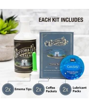 Organic Coffee Enema Kit | Easy to Use at Home | (2) Natural Coffee Packets | 8oz BPA Free Bottle - Buy Online on GoSupps.com