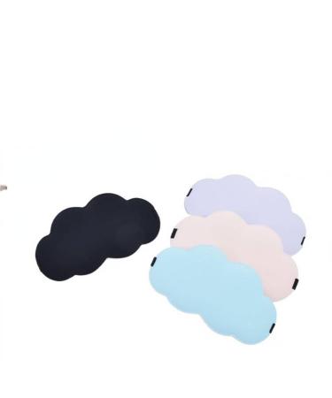 Ice Silk 3D Cloud Eye Mask Breathable Warm Double-Sided Eye mask Blue free