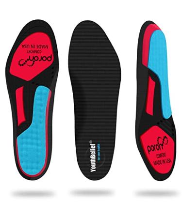 Athletic Sports High Impact Insole  USA Technology 2022  Ideal for Athletic Shoe Cushion and Support  Unisex  Sports Performance Insoles M 8.5-10 / W 9.5-10.5 Black