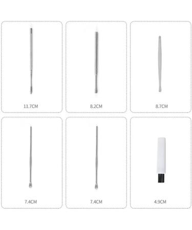 6Pcs Stainless Steel Ear Wax Pickers Set | Earpick Remover Curette Cleaner Spoon Tool - Buy Online on GoSupps.com