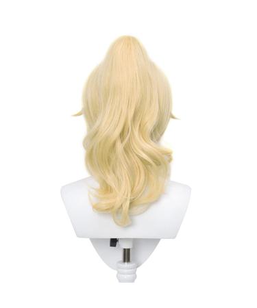 DAZCOS Wavy Blonde Ponytail Cosplay Wig with Bangs in Yellow - Jean Character Costume Accessory - Buy Online on GoSupps.com