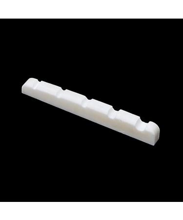 SAKEIOU Durable 5 String Bass Nut Replacement Flat Bottom Electric Guitar Bass Slotted Bone Nut Music Instrument Accessories - Buy Online on GoSupps.com