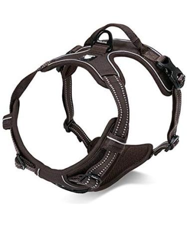 Winhyepet TrueLove Dog Harness No-Pull Reflective Adjustable - TLH5651 XS Brown for Small Medium & Large Dogs | Includes 2 Linen Clips & Control Handle - International Shipping Available - Buy Online on GoSupps.com