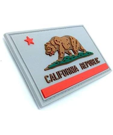 California Republic Flag Red Airsoft Velcro PVC Patch - Durable Customizable Gear for Airsoft Enthusiasts - Buy Online on GoSupps.com