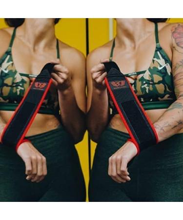 WARM BODY COLD MIND Premium Velcro Weight Lifting Wrist Wraps for Crossfit Powerlifting Deadlift Gym Workout - Heavy-Duty Wrist Support with Thumb Loop - Buy Online on GoSupps.com
