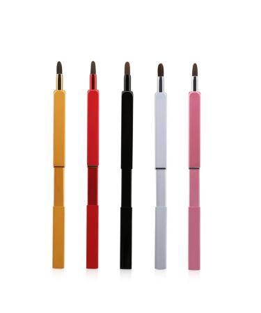 Didiseaon Lip Scrub Brush Lipstick Stick Travel Retractable Travel Makeup Brush 9.3*1cm Pink