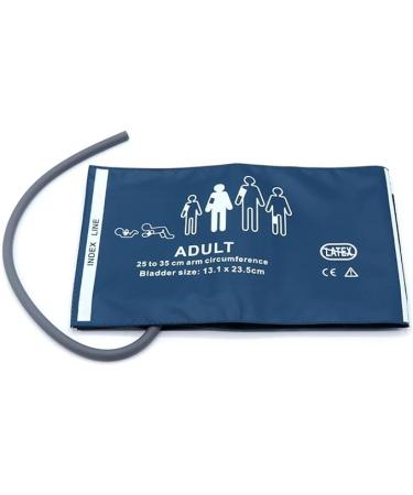 Universal NIBP Cuff forAdult 25-35 cm Single Tube Reusable PU Replacement Blood Pressure Cuff No Connector Adult Blue PU+Single l Tube