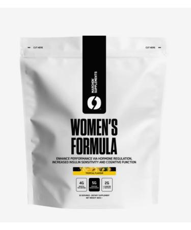 March ON Women's Daily Supplement Protein Powder Naturally Occurring Molecules Enhance Performance VIA Hormone Regulation Increased Insulin Sensitivity and Cognitive Function (360 g Tropical) Tropical 360 g