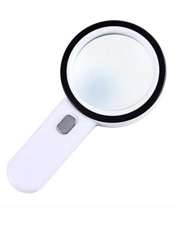 High-Definition Optical with Lamp Reading 30 Times The Large Double-Lens 100MM Antique Hand-held Magnifying Glass Made in China