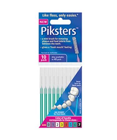 Piksters Interdental Brushes 10 pieces green 0.80mm 3-pack (3x 10 pieces)