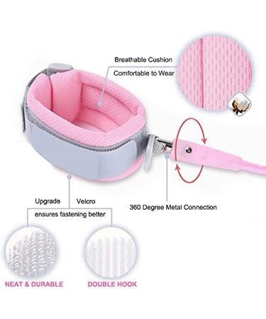 Heihei Children Safety Line - PLASS 3-in-1 Toddler Running Dishes Set with Anti-Lost Wrist Link Backpack & 1.5m Rubber Strap Pink | Safe & Fun for Kids - Buy Online on GoSupps.com