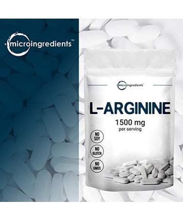 Micro Ingredients L Arginine 1500mg Caplet Supplement - 200 Count Pack for Muscle Growth & Energy - Non-GMO Nitric Oxide Booster for Vascularity - Unflavored - Buy Online on GoSupps.com