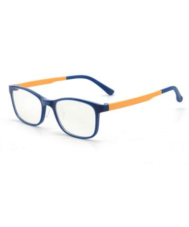 Glasses without presumption young girls anti-blue light computer glasses uv protection blue light filter glass pc TV online lessons protective glasses nerd glasses clear lens glasses frame with glasses case blue + yellow