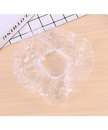 100Pcs Disposable Shower Caps - Waterproof Plastic Bath Caps for Women & Kids - Ideal for Spa, Home, Hotel, Salon - Transparent - Buy Online on GoSupps.com